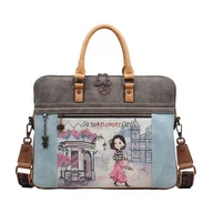 Torby na laptopy - Torba na laptopa i dokumenty Janet Denese Flowery City - miniaturka - grafika 1