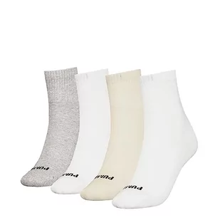 PUMA Damskie krótkie skarpety (4 sztuki), White Combo., 39-42 EU - Skarpetki damskie - miniaturka - grafika 1