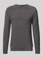 Swetry męskie - Sweter z dzianiny z prążkowanymi wykończeniami - miniaturka - grafika 1