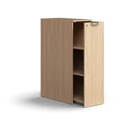 Szafki biurowe - Zamykana szafka boczna QBUS, prawa z uchwytem, 1250x400x800 mm, dąb - miniaturka - grafika 1
