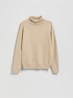 Bluzy dla chłopców - Reserved - Klasyczny golf - beżowy - miniaturka - grafika 1