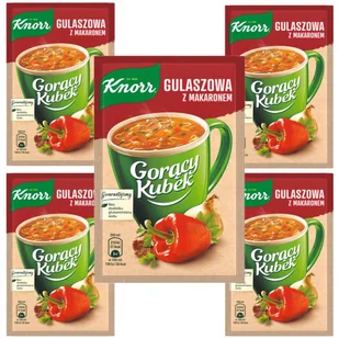 Knorr Gorący Kubek Gulaszowa z makaronem 16 g x 5 sztuk - Dania dla dzieci - miniaturka - grafika 1