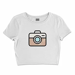 Bona Basics, Damski T-shirt basic, z nadrukiem cyfrowym, 100 bawełny, biały, swobodny, damski top, rozmiar: M, biały, M - Koszulki i topy damskie - miniaturka - grafika 1