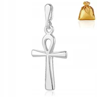 Biżuteria dla dzieci - SREBRNY KRZYŻYK ZAWIESZKA KRZYŻ KATOLICKI SREBRO PRÓBA 925 NA PREZENT - miniaturka - grafika 1