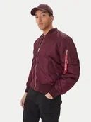Kurtki męskie - Alpha Industries Kurtka bomber 258500 Bordowy Regular Fit - miniaturka - grafika 1