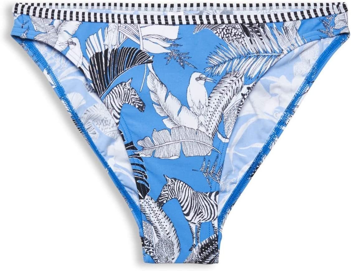 ESPRIT DÓŁ KOSTIUM OD BIKINI DO PŁYWANIA GŁADKI NIEBIESKI WZÓR XL SPF