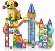 Klocki - KLOCKI MAGNETYCZNE TOR KULKOWY KULODROM KONSTRUKCYJNE ZESTAW 126 el 131A+GR - miniaturka - grafika 1