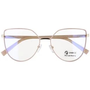 Okulary kocie do komputera damskie z filtrem BLUE Light zerówki 2584-2 - Okulary korekcyjne, oprawki, szkła - miniaturka - grafika 1