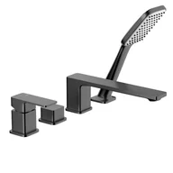 Baterie wannowe i prysznicowe - KFA Bateria wannowa gun metal 4-otworowa Dust Armatura - miniaturka - grafika 1