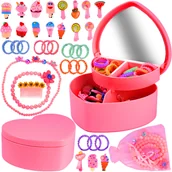 Zabawy w naśladowanie dorosłych - Zestaw do Stylistyki Spinki Gumki do Włosów Koraliki - miniaturka - grafika 1