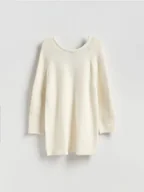 Sukienki - Reserved - Sukienka z wiązaniem - kremowy - miniaturka - grafika 1