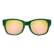 Okulary przeciwsłoneczne - Okulary zielone lustrzane soczewki + etui 12m+ - miniaturka - grafika 1