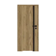 Drzwi wewnętrzne - Skrzydło drzwiowe łazienkowe z podcięciem wentylacyjnym Pallmer orzech włoski 80 lewe Voster - miniaturka - grafika 1
