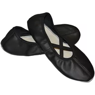 Pozostały sprzęt i akcesoria do ćwiczeń - Baletki Dla Dzieci Do Tańca Czarne Z Gumką R.37 - miniaturka - grafika 1