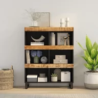 Szafki do salonu - vidaXL Szafka, 85x33x107 cm, lite drewno mango - miniaturka - grafika 1