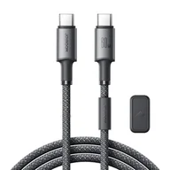 Maskownice do kabli - Kabel przewód USB-C - USB-C z organizerem uchwytem magnetycznym 1.2m - szary JOYROOM - miniaturka - grafika 1
