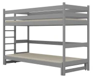 Łóżka dla dzieci i młodzieży - Szare piętrowe łóżko dziecięce z drewna Tifi 4X - 5 rozmiarów - miniaturka - grafika 1