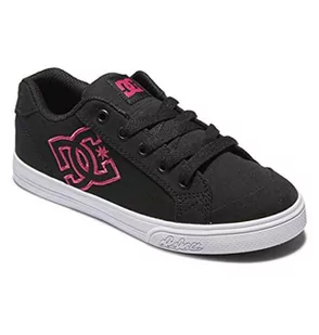 DC Shoes Dziewczęce sneakersy Chelsea, Black Pink Stencil, 28 EU - Buty dla dziewczynek - miniaturka - grafika 1