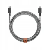 Kable USB - Native Union Belt Cable XL 100W - kabel USB-C - USB-C, 3 m (zebra) - miniaturka - grafika 1