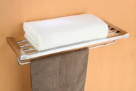 Półki łazienkowe - Blue Water ROK-87012 materiał mosiądz wykończenie chrom Linia wzornictwa dopasowana do baterii serii ROK - miniaturka - grafika 1