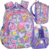 Plecaki szkolne i tornistry - Coolpack Jerry Plecak szkolny klasa 1-3 dziewczynka Pastel Heart F029832 - miniaturka - grafika 1
