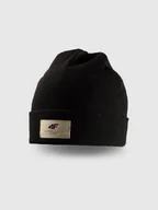 Czapki męskie - 4F Czapka zimowa uniseks - czarna Uniwersalny - miniaturka - grafika 1