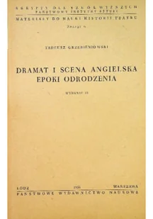 Dramat i scena angielska epoki odrodzenia - Książki o kulturze i sztuce - miniaturka - grafika 1