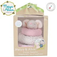 Gryzaki dla dzieci - Meiya & Alvin meiya & alvin - piramidka sensoryczna z gryzakami - różowa - miniaturka - grafika 1