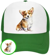 Czapki i chusty sportowe męskie - CZAPKA Z DASZKIEM PSY PIES PIESKI DLA DZIECI SIATKA ZIELONA BEJSBOLÓWKA - miniaturka - grafika 1