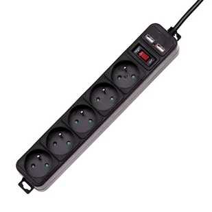AKYGA LISTWA ZASILAJĄCA AK-SP-05U (5 GNIAZD + 2 USB) AKYGA AK-SP-05U - Listwy zasilające - miniaturka - grafika 4