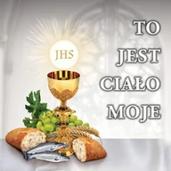 Ikony i obrazy sakralne - Baner na Boże Ciało "To jest ciało moje" 150x150 cm - miniaturka - grafika 1