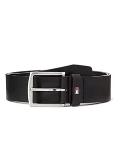 Tommy Hilfiger Denton Flag Logo Skórzany pasek męski, Czarny, 105 cm - Paski - miniaturka - grafika 1