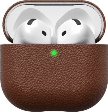 KeyBudz Artisan Series Leather Case - skórzane etui ochronne do AirPods 4 gen.natural brown
