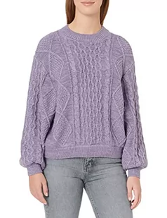 Wrangler Damska bluza z długim rękawem i krótkim rękawem z motywem Bougainville, fioletowa, rozmiar L - Bluzy damskie - miniaturka - grafika 1