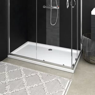 vidaXL Lumarko Prostokątny brodzik prysznicowy, ABS, czarny, 70x120 cm - Brodziki prysznicowe - miniaturka - grafika 1