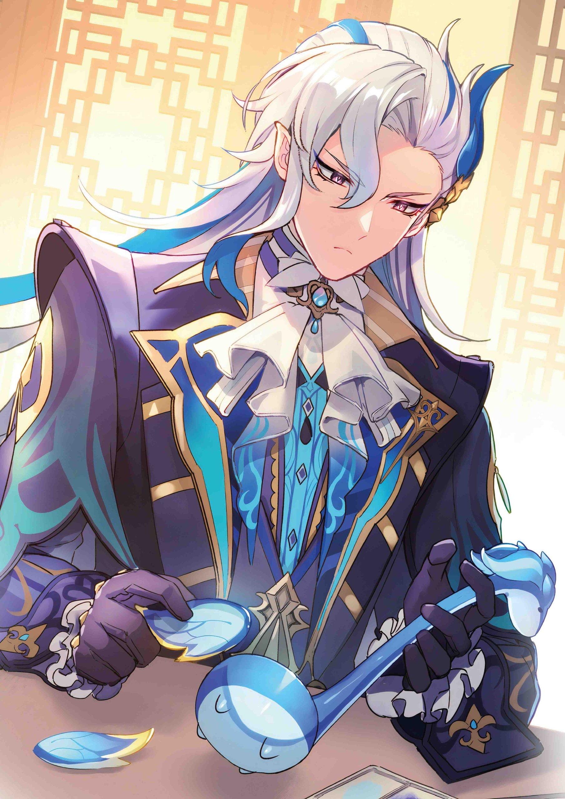 Plakat A3 Genshin Impact Anime Gra Neuvillette