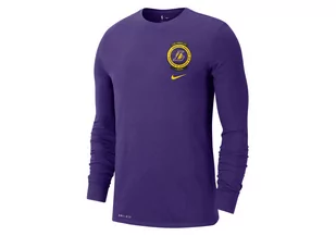 Nike Los Angeles Lakers Logo Dri-Fit Tee Long Sleeve Court Purple - Koszulki męskie - miniaturka - grafika 1