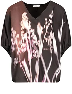 GERRY WEBER Koszulka damska, Brązowy/ecru/biały nadruk, 46 - Koszulki i topy damskie - miniaturka - grafika 1