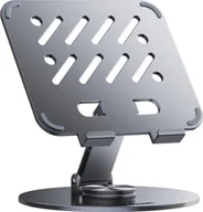 Akcesoria do tabletów i e-booków - Wozinsky stand obrotowy 360° aluminiowy szary - miniaturka - grafika 1