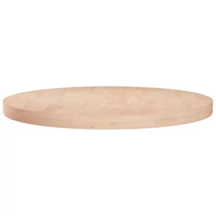 Okrągły blat do stolika, Ø80x4 cm, surowe drewno dębowe - Blaty meblowe i parapety okienne - miniaturka - grafika 1