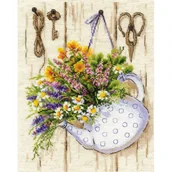 Pasmanteria - Haft krzyżykowy - Zestaw do haftu z włóczką - Letnia herbatka - miniaturka - grafika 1