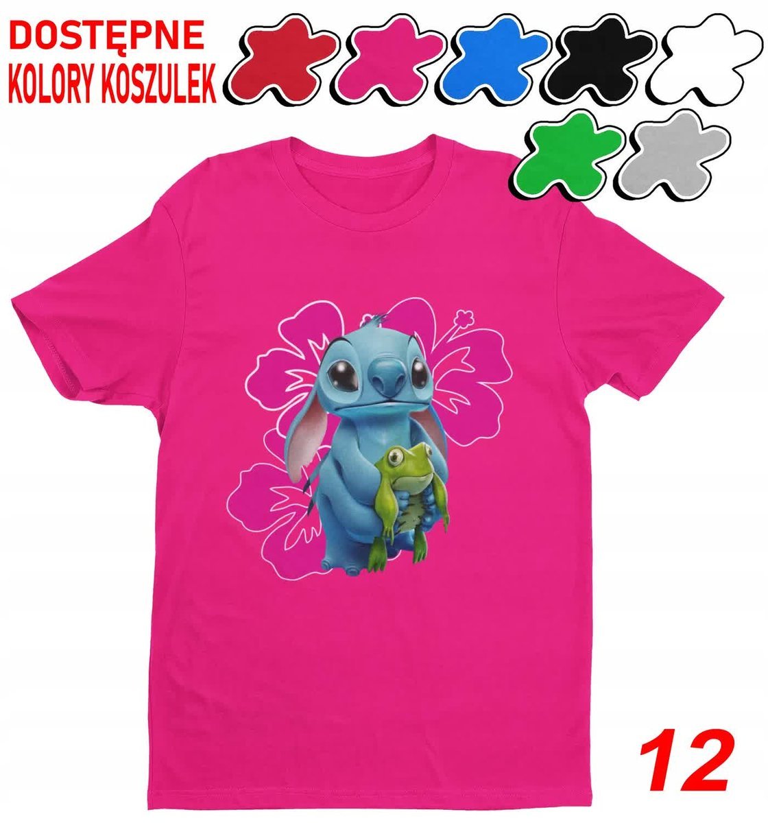 Koszulka Dziecięca Z Nadrukiem Stitch Stich Angel Dużo Wzorów -L 146-152