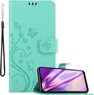 Etui i futerały do telefonów - Cadorabo pokrowiec na Samsung Galaxy A12 / M12 pokrowiec ochronny w kolorze turkusowym pokrowiec ochronny pokrowiec na telefon komórkowy etui w kwiaty etui w kwiaty - miniaturka - grafika 1