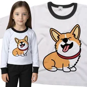 Piżamy dla dziewczynek - Piżama dziecięca Wesoły Pies Corgi 98/104 - VoloDonum - miniaturka - grafika 1
