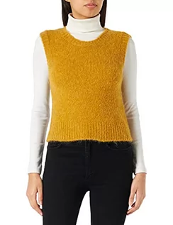 Bluzy damskie - Sisley Damska bluza bez rękawów 102VM101X Jacket, Yellow Ochre 61P, S - grafika 1