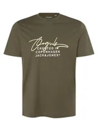 Koszulki męskie - Jack & Jones - T-shirt męski  JORSplash  duże rozmiary, zielony - miniaturka - grafika 1