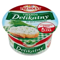 Szybkie dania obiadowe - President Twaróg Delikatny ze Szczypiorkiem 150g - miniaturka - grafika 1