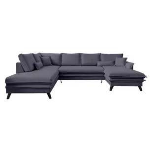Antracytowa rozkładana sofa w kształcie litery "U" Miuform Charming Charlie, lewostronna - Narożniki - miniaturka - grafika 1