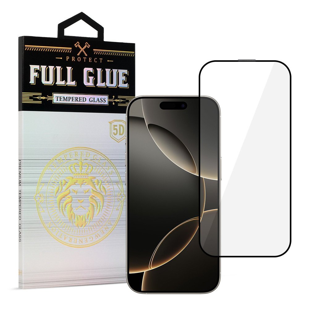 Hartowane szkło HARD Full Glue 5D do IPHONE 16 PRO MAX CZARNE