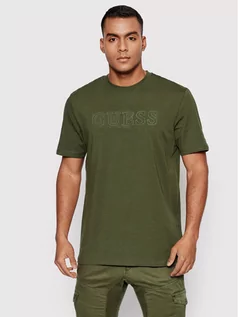 Koszulki męskie - GUESS T-Shirt Z2RI10 J1311 Zielony Regular Fit - grafika 1